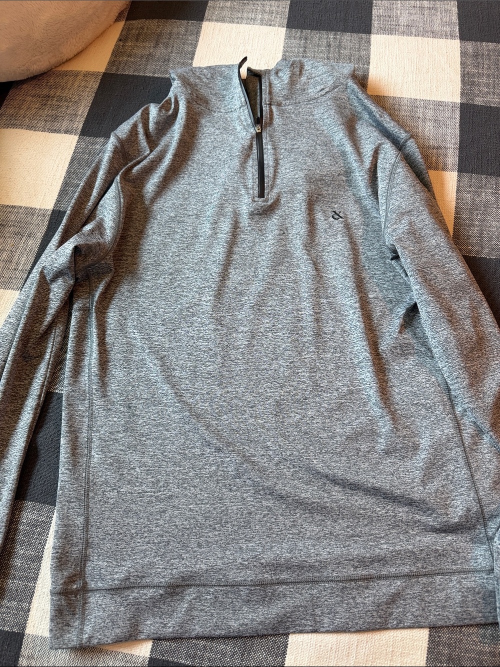 Men's Performance Heather Gray Quarter-Zip Pullover